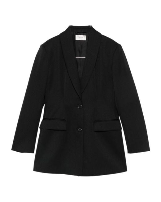 The Row Black Bettina Single-Breasted Blazer