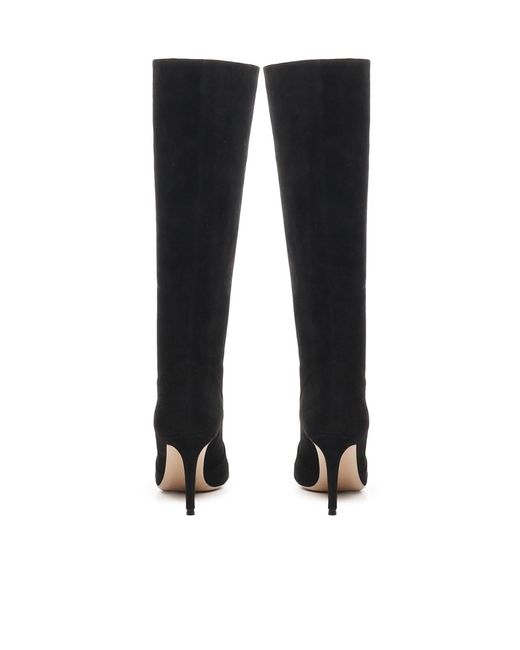 Gianvito Rossi Black Pointed Toe High Heeled Boots