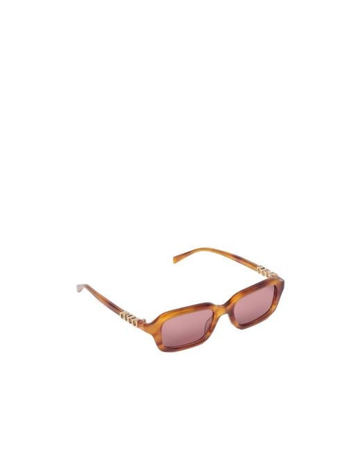 Gucci Pink Eyewear Rectangle Frame Sunglasses