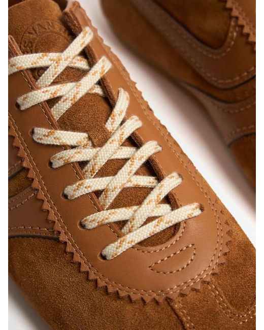 Dries Van Noten Brown Suede Low Top Sneakers