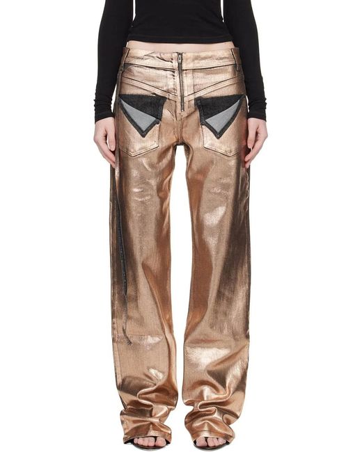 OTTOLINGER Natural Metallic-Panel Jeans