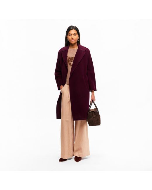 Weekend by Maxmara Red Belted Coat With Long Sleeves