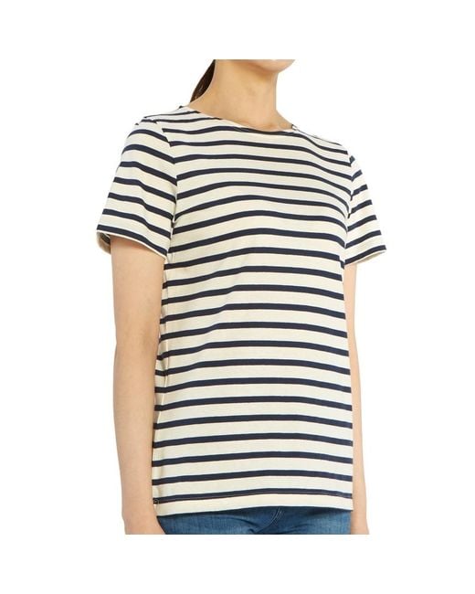 Saint James Blue Striped Graphic T-Shirt