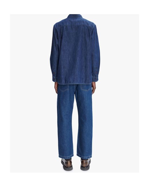 A.P.C. Blue Regular Fit Buttoned Shirt for men