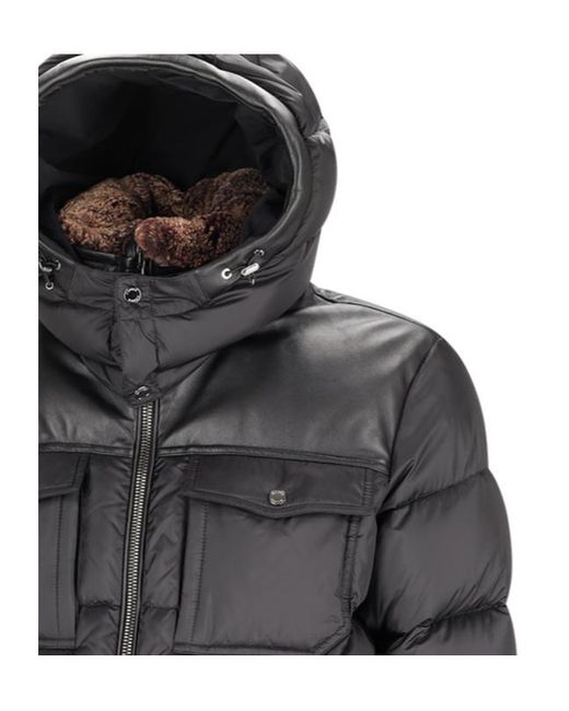 Moorer Black Alarick-Peh Puffer Jacket for men