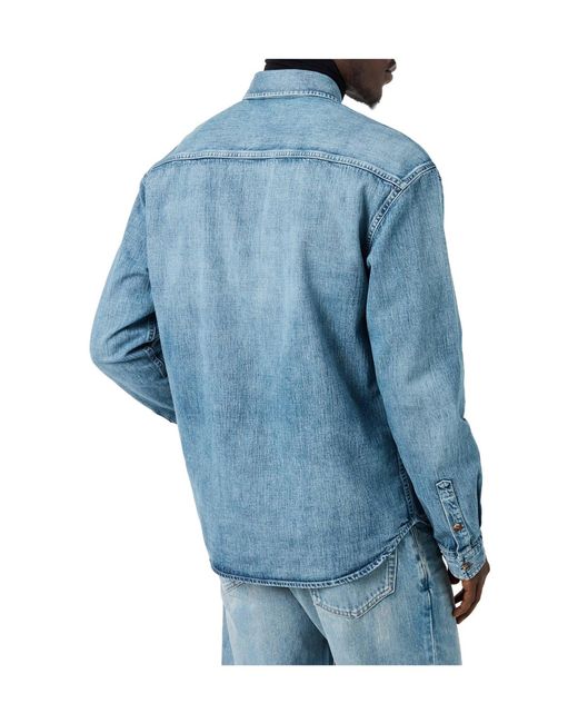 Saint Laurent Blue Saint Denim Shirt for men