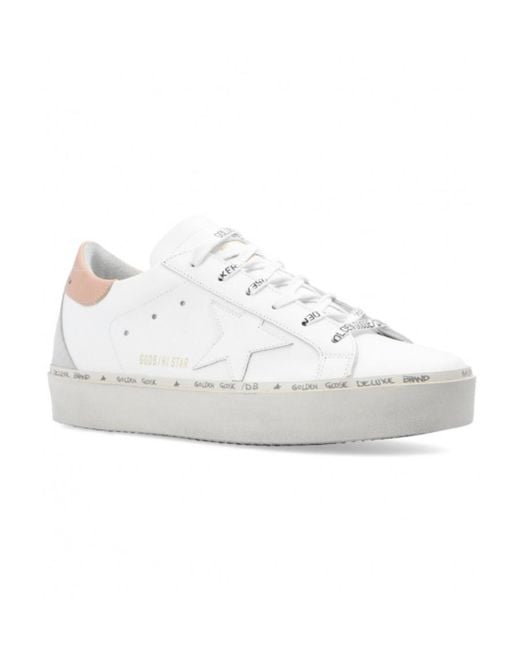 Golden Goose Deluxe Brand White Hi Star Low-Top Sneakers