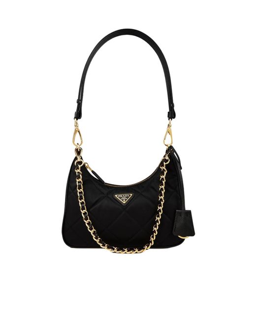 Prada Black Re-Edition 1995 Chaîne Re-Nylon Mini-Bag