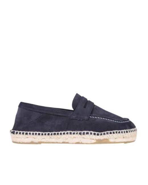 Manebí Blue Round Head Loafer Shoes for men
