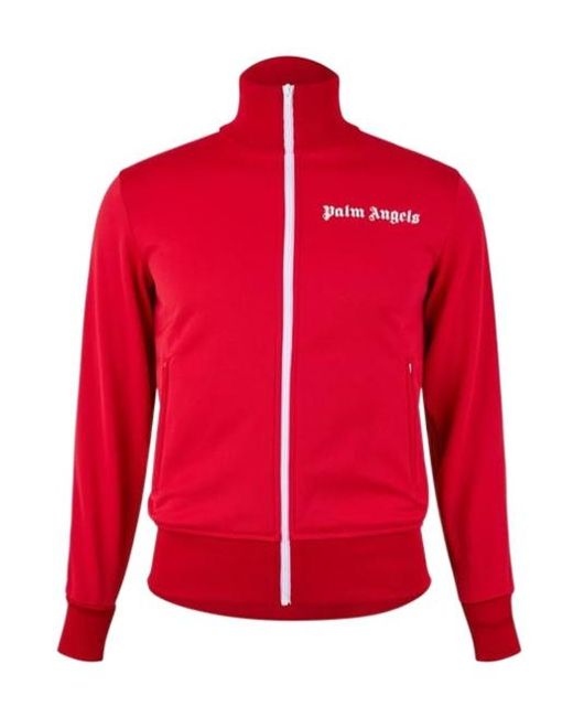 Palm Angels Red Classic Track Jacket for men
