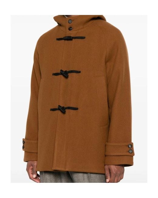 Tagliatore Brown Long-Sleeved Coat for men