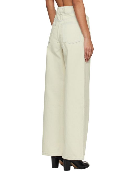 A.P.C. White Wide Leg Pants