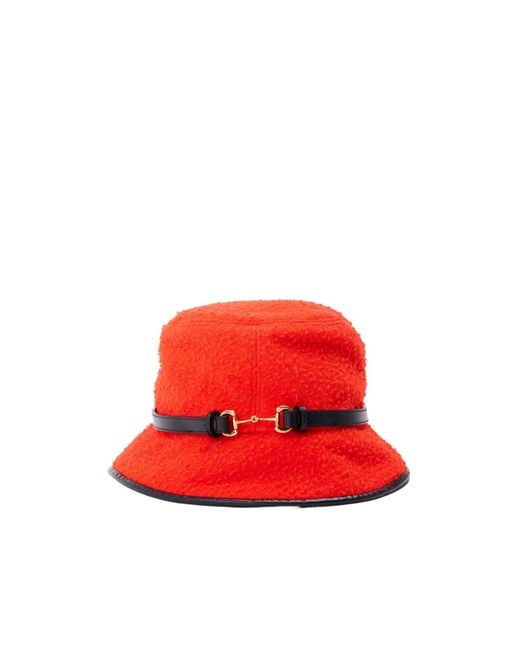 Gucci Red Plush Fisherman's Hat
