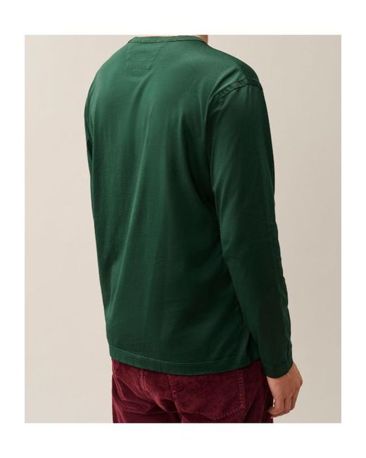 C P Company Green Logo-Print Long-Sleeve Sweatshirt for men