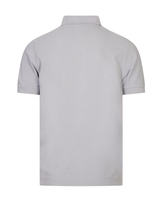 Stone Island Gray Short-Sleeved Polo Shirt for men