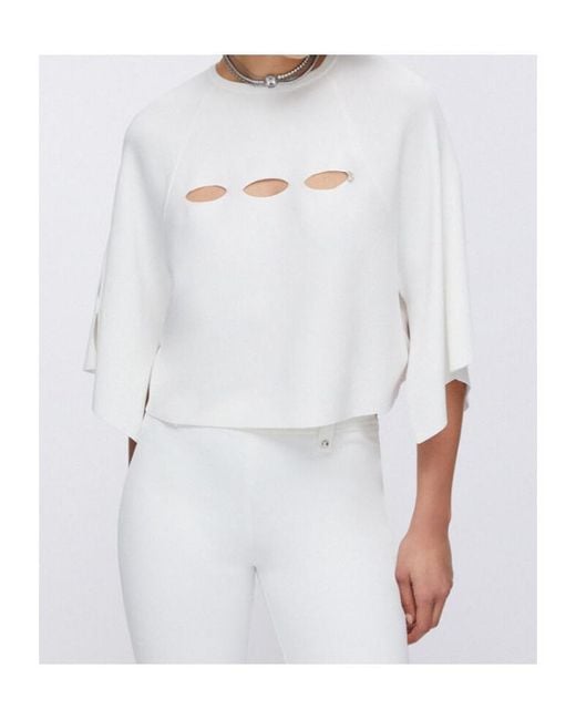 Liu Jo White Cutout T-Shirt