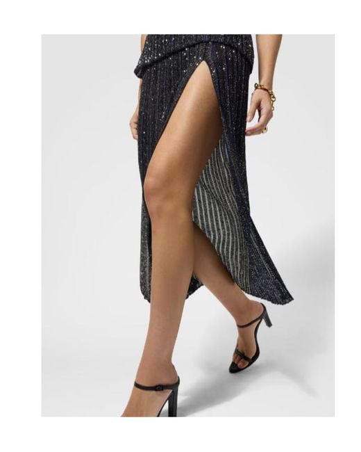 Missoni Black Sequin-Embellished Side-Slit Midi Skirt