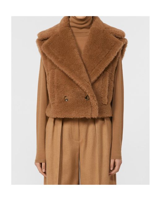 Max Mara Brown Santos Button-Up Coat