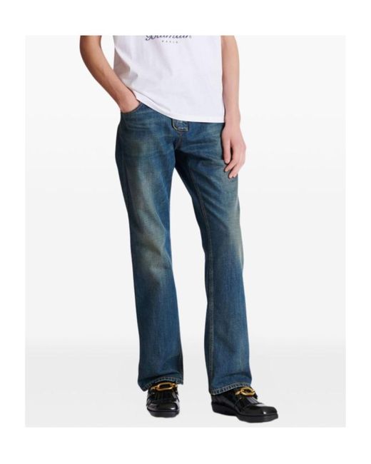 Balmain Blue Straight-Leg Jeans for men