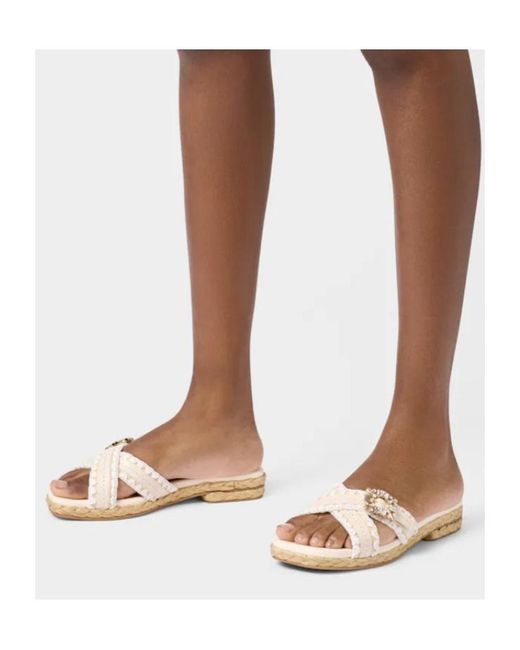 Roger Vivier White Espadrille Mules