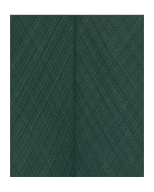 Pleats Please Issey Miyake Green Pleated Silk Scarf