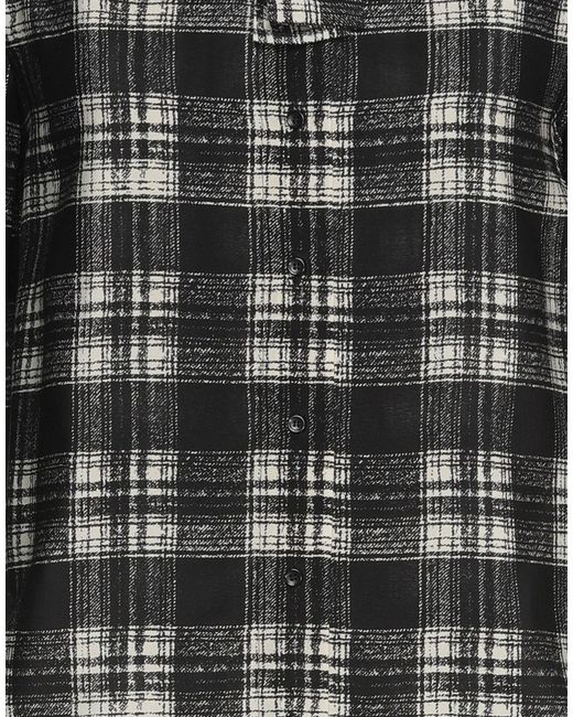 Saint Laurent Black Plaid Long Sleeve Shirt