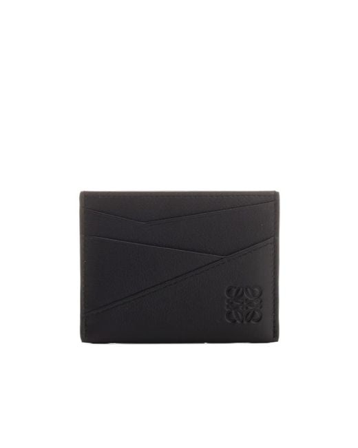 Loewe Black Bifold Embossed Wallet for men