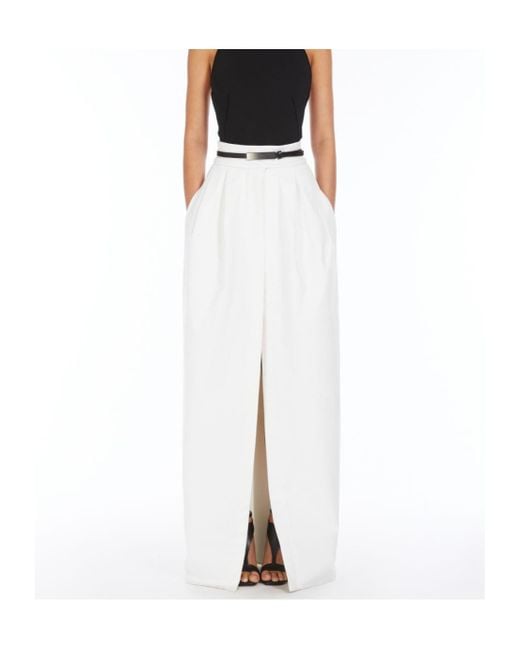 Max Mara White Long Skirts