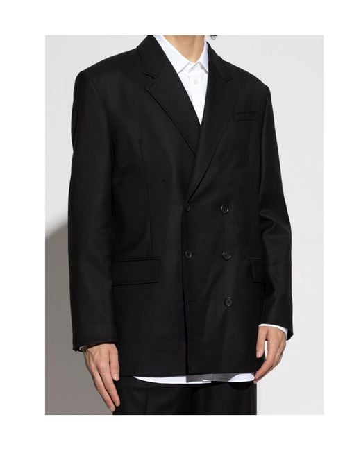 Moschino Black Double Breasted Tailored Blazer for men