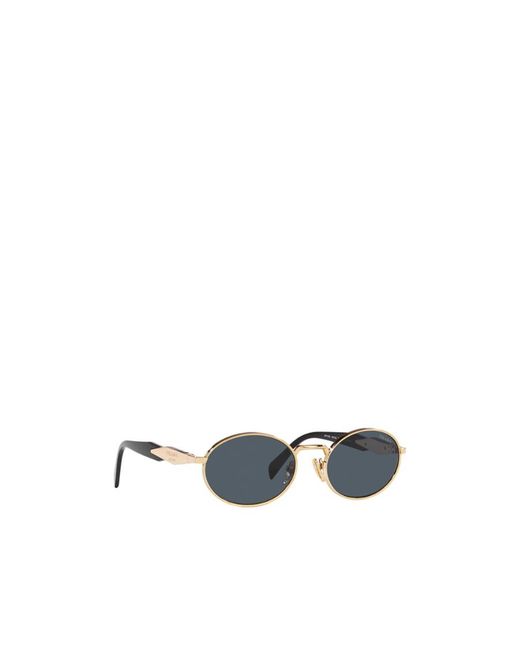 Prada White Eyewear Oval Frame Sunglasses