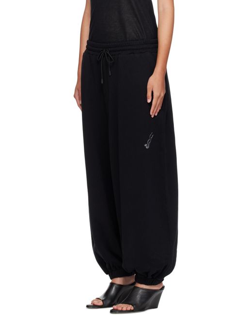 Lu'u Dan Black Baggy Bontan Sweatpants for men