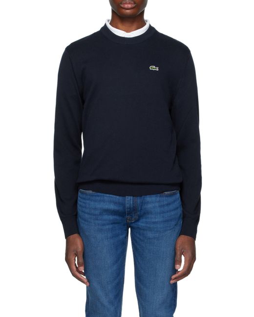 Lacoste Blue Logo Round Neck Sweater for men