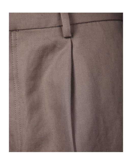 Zegna Brown Tapered-Leg Tailored Trousers for men