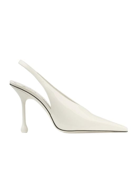 Jimmy Choo White 95Mm Isa Pumps