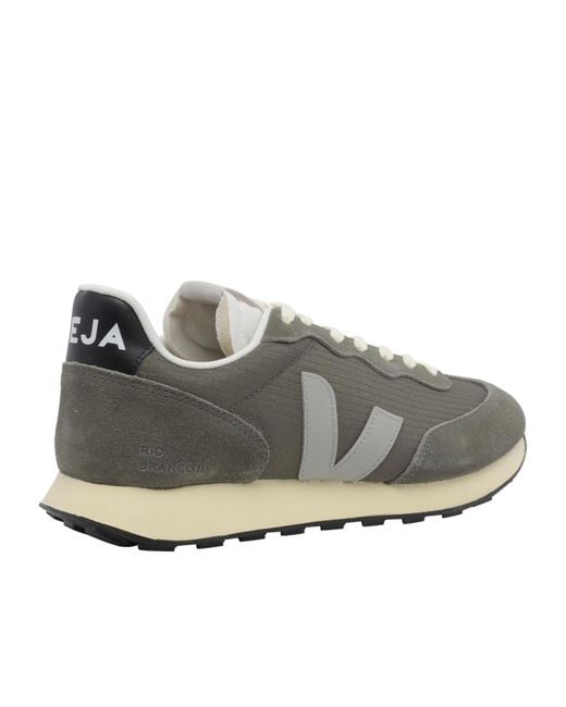 Veja Gray Lace-Up Sneakers for men