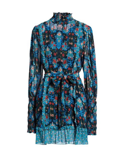 Farm Rio Blue Floral Printed Dress