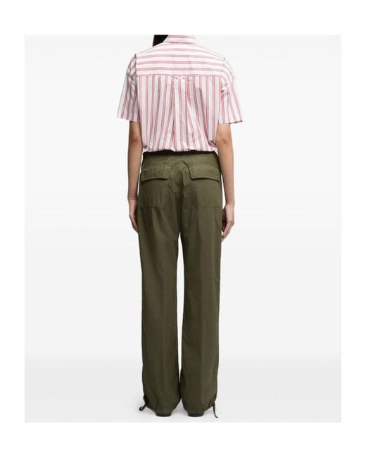 Aspesi Pink Striped Tie Shirt