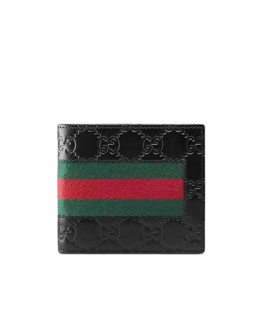 Gucci Red Signature Web Wallet for men