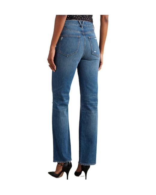 Veronica Beard Blue Dylan Distressed Jeans