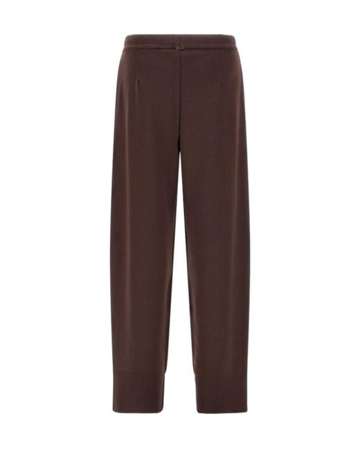 Herno Brown Drawstring-Waist Athletic Pants