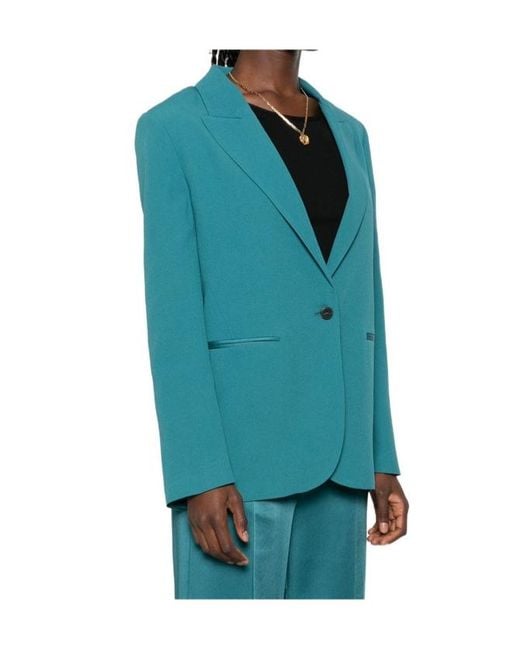 Forte_forte Blue Single-Breasted Notched-Lapels Jacket