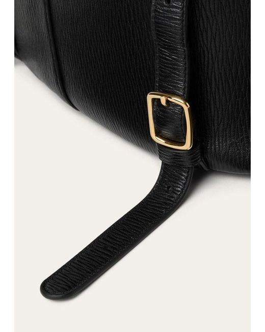 Loro Piana Black Extra Drawstring L27 Backpack