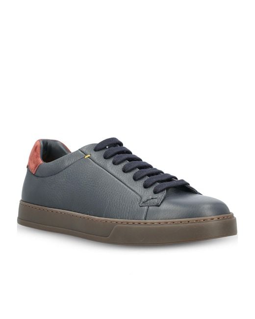 Doucal's Gray Round-Toe Casual Shoes for men