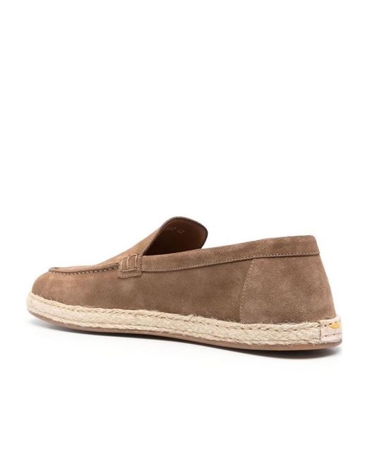 Doucal's Brown Round-Headed Love Shoes for men