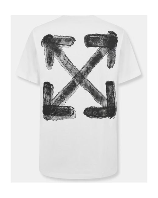 Off-White c/o Virgil Abloh White Logo Crew Neck T-Shirt for men
