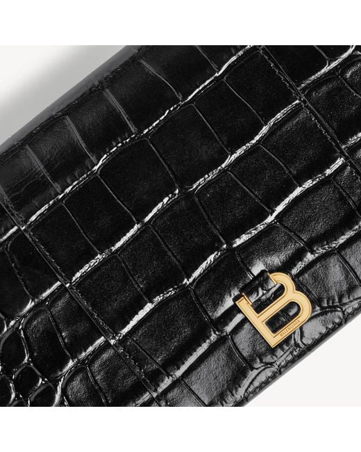 Balenciaga White Logo Chain Clutch Bag