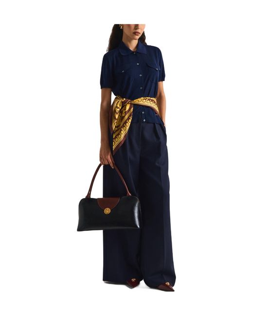 Versace Blue Short-Sleeve Shirt
