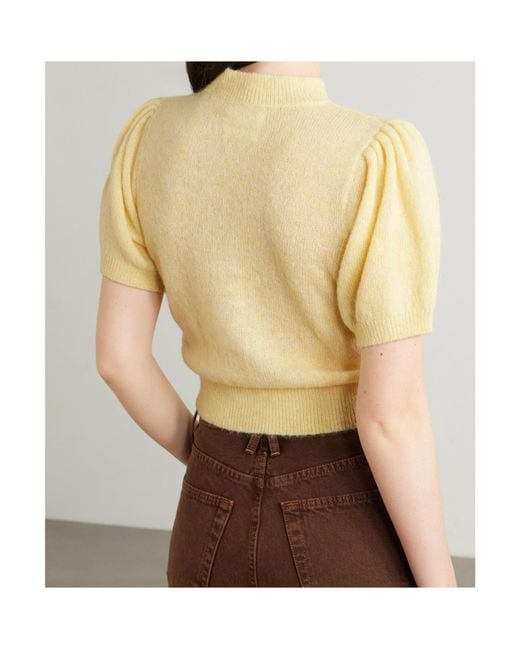 Doen Yellow Short-Sleeved Cardigan