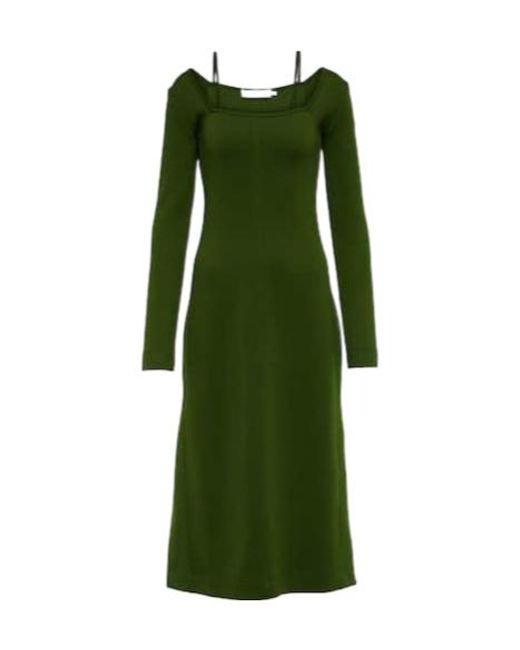 Proenza Schouler Green Stretch-Jersey Midi Dress