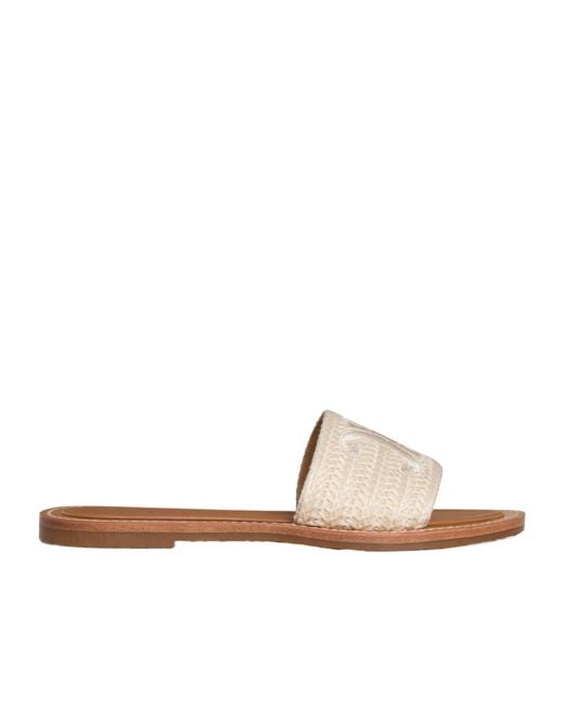 Céline White Lympia Slippers